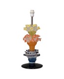 Vistosi Murano Orange Yellow and Blu Art Glass Color Table Lamp, 2006 Vistosi Murano Orange Yellow and Blu Art Glass Color Table Lamp, 2006