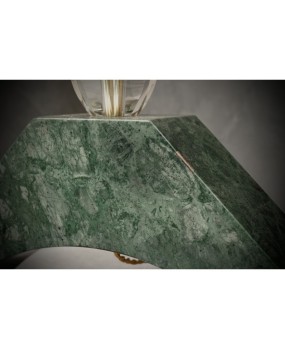 LT 137 Lampada da tavolo in marmo verde india e vetro di Murano
