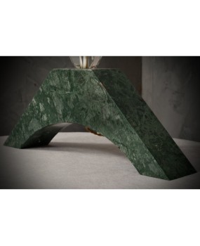 Indian Green Marble and Murano Glass Table Lamp, 2000