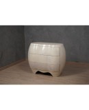 Midcentury Goatskin Wood Italian Commodes, 1980 Midcentury Goatskin Wood Italian Commodes, 1980
