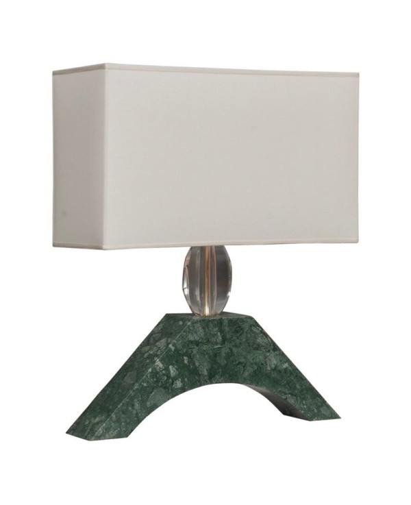 LT 137 Lampada da tavolo in marmo verde india e vetro di Murano LT 137 Lampada da tavolo in marmo verde india e vetro di Murano
