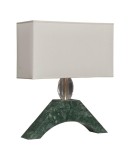 LT 137 Lampada da tavolo in marmo verde india e vetro di Murano LT 137 Lampada da tavolo in marmo verde india e vetro di Murano
