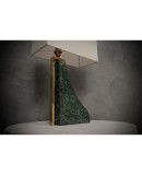 Indian Green Marble and Brass Italian Table Lamp, 2000 Indian Green Marble and Brass Italian Table Lamp, 2000