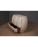 Midcentury Goatskin Wood Italian Commodes, 1980 Midcentury Goatskin Wood Italian Commodes, 1980