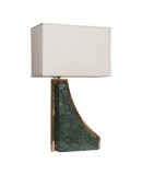 LT 136 Lampada da tavolo italiana in marmo verde india e ottone LT 136 Lampada da tavolo italiana in marmo verde india e ottone