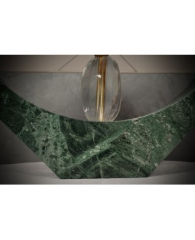Indian Green Marble and Murano Glass Table Lamp, 2000