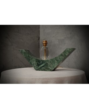 Indian Green Marble and Murano Glass Table Lamp, 2000
