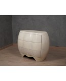 Midcentury Goatskin Wood Italian Commodes, 1980 Midcentury Goatskin Wood Italian Commodes, 1980