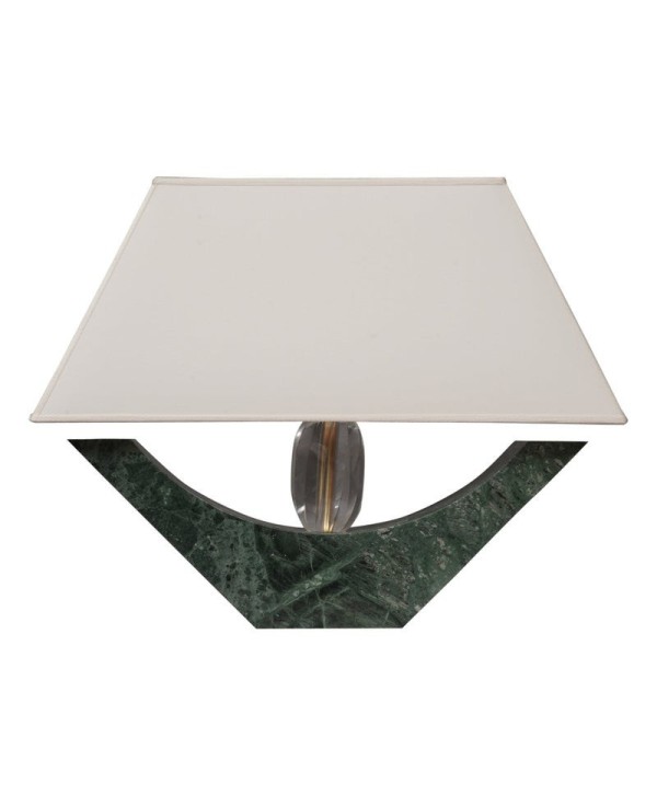 LT 135 Lampada da tavolo in marmo verde india e vetro di Murano LT 135 Lampada da tavolo in marmo verde india e vetro di Murano