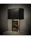 Portoro Marble and Brass Table Lamp, 2000