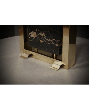 Portoro Marble and Brass Table Lamp, 2000