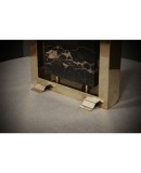 Portoro Marble and Brass Table Lamp, 2000