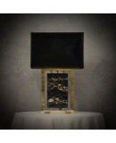 Portoro Marble and Brass Table Lamp, 2000