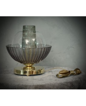LT 131 Lampada in vetro artistico di Murano colore fumè, 1980