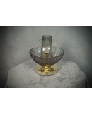 Murano Round Art Glass Smoked Color Mid-century Chandelier, 1980