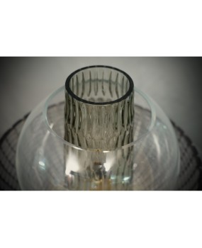 Murano Round Art Glass Smoked Color Mid-century Chandelier, 1980