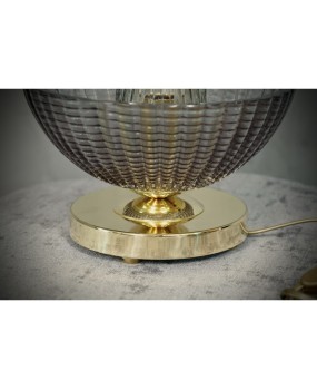 Murano Round Art Glass Smoked Color Mid-century Chandelier, 1980