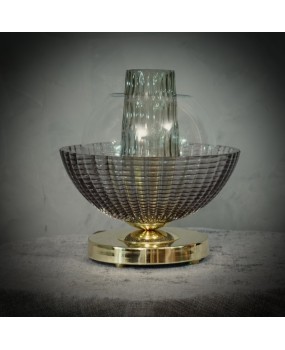 LT 131 Lampada in vetro artistico di Murano colore fumè, 1980