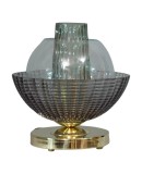 Murano Round Art Glass Smoked Color Mid-century Chandelier, 1980