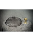 Murano Round Art Glass Smoked Color Mid-century Chandelier, 1980