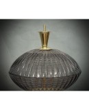 Murano Round Art Glass Smoked Color Mid-century Chandelier, 1980