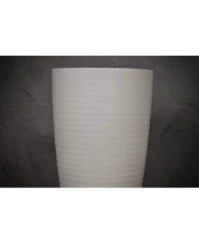 Murano in Style of Vistosi Blown White Glass and Brass Table Lamp, 1980