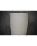 Murano in Style of Vistosi Blown White Glass and Brass Table Lamp, 1980