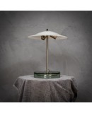 Murano in Style of Vistosi Blown White Glass and Steel Table Lamp, 1980 Murano in Style of Vistosi Blown White Glass and Steel Table Lamp, 1980