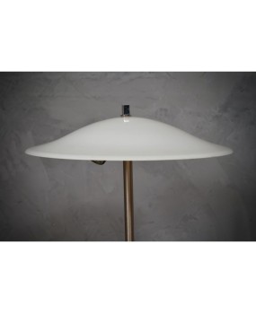 LT 125 Lampada da Tavolo di Murano Vistosi in Vetro Soffiato Bianco, 1980