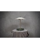 Murano in Style of Vistosi Blown White Glass and Steel Table Lamp, 1980 Murano in Style of Vistosi Blown White Glass and Steel Table Lamp, 1980