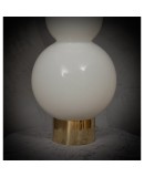 LT 122 Lampada da tavolo di Murano Vistosi in vetro soffiato bianco, 1980 LT 122 Lampada da tavolo di Murano Vistosi in vetro soffiato bianco, 1980