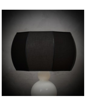 Murano in Style of Vistosi Blown White Glass and Brass Table Lamp, 1980