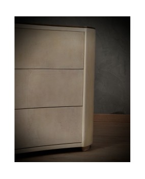 MidCentury Goatskin Italian Commode, 1980