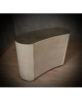 MidCentury Goatskin Italian Commode, 1980