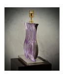 Murano Blown Glass Periwinkle Color Midcentury Table Lamp, 1980