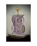 Murano Blown Glass Periwinkle Color Midcentury Table Lamp, 1980