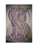 Murano Blown Glass Periwinkle Color Midcentury Table Lamp, 1980