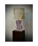 Murano Blown Glass Periwinkle Color Midcentury Table Lamp, 1980