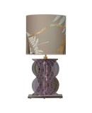 Murano Blown Glass Periwinkle Color Midcentury Table Lamp, 1980