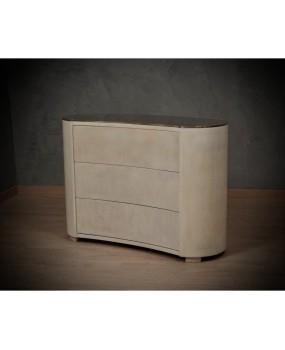 MidCentury Goatskin Italian Commode, 1980
