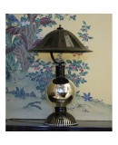 Murano Round Black Glass Table Lamps, 1950 Murano Round Black Glass Table Lamps, 1950