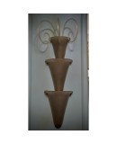 Murano Art Glass and Brass Gold and Dove Gray Color Wall Light and Sconces, 1990 Murano Art Glass and Brass Gold and Dove Gray Color Wall Light and Sconces, 1990