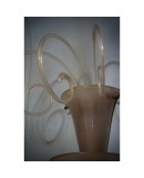 Murano Art Glass and Brass Gold and Dove Gray Color Wall Light and Sconces, 1990 Murano Art Glass and Brass Gold and Dove Gray Color Wall Light and Sconces, 1990