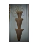 Murano Art Glass and Brass Gold and Dove Gray Color Wall Light and Sconces, 1990 Murano Art Glass and Brass Gold and Dove Gray Color Wall Light and Sconces, 1990