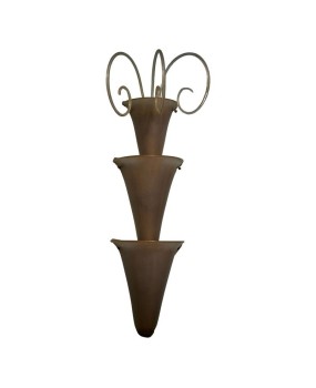AP 133 Applique in vetro artistico di Murano color oro e tortora, 1990