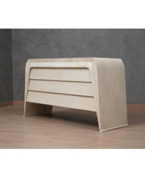 MidCentury Goatskin Italian Chest of Drawer, 1990