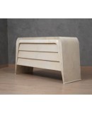 MidCentury Goatskin Italian Chest of Drawer, 1990