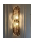Murano Smoky Art Glass and Brass Wall Light and Sconces, 2000 Murano Smoky Art Glass and Brass Wall Light and Sconces, 2000