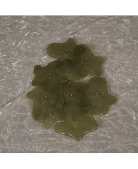 AP 129 Applique in vetro artistico di Murano e ottone color verde, 2000
