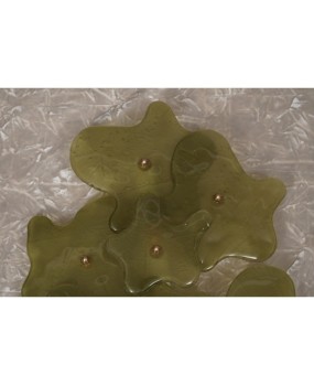 Murano Art Glass and Brass Green Color Wall Light and Sconces, 2000
